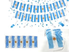 Guirnalda 15 banderitas argentinas 3 metros